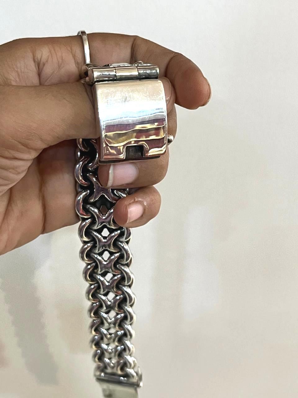 Massive men's silver bracelet Inspired Kharkov Bismarck 925S