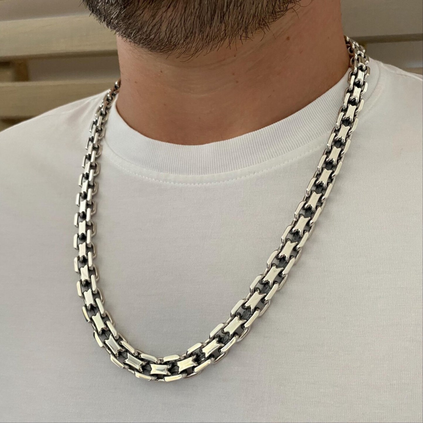 Men's MASSIVE 10.5mm Real Solid 925 Sterling Silver Diamond Cut HEAVY Chains