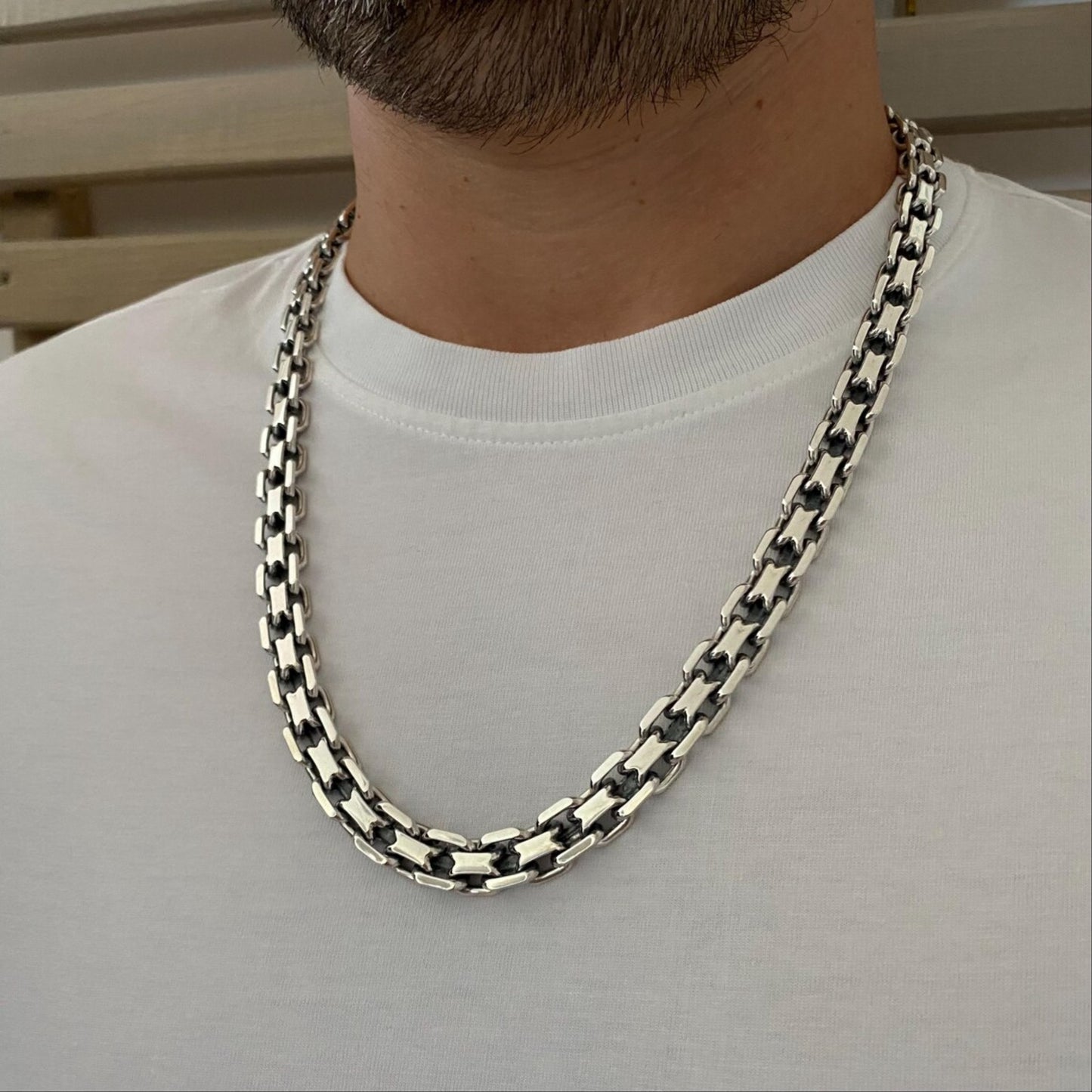 Men's MASSIVE 10.5mm Real Solid 925 Sterling Silver Diamond Cut HEAVY Chains
