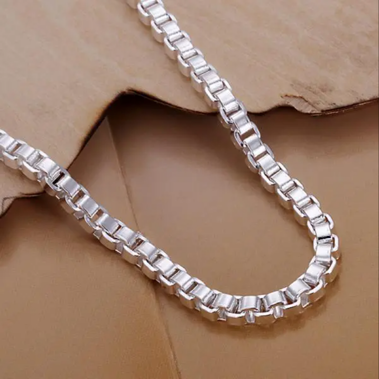 Men's chain Silver 3mm curb chain necklace for men