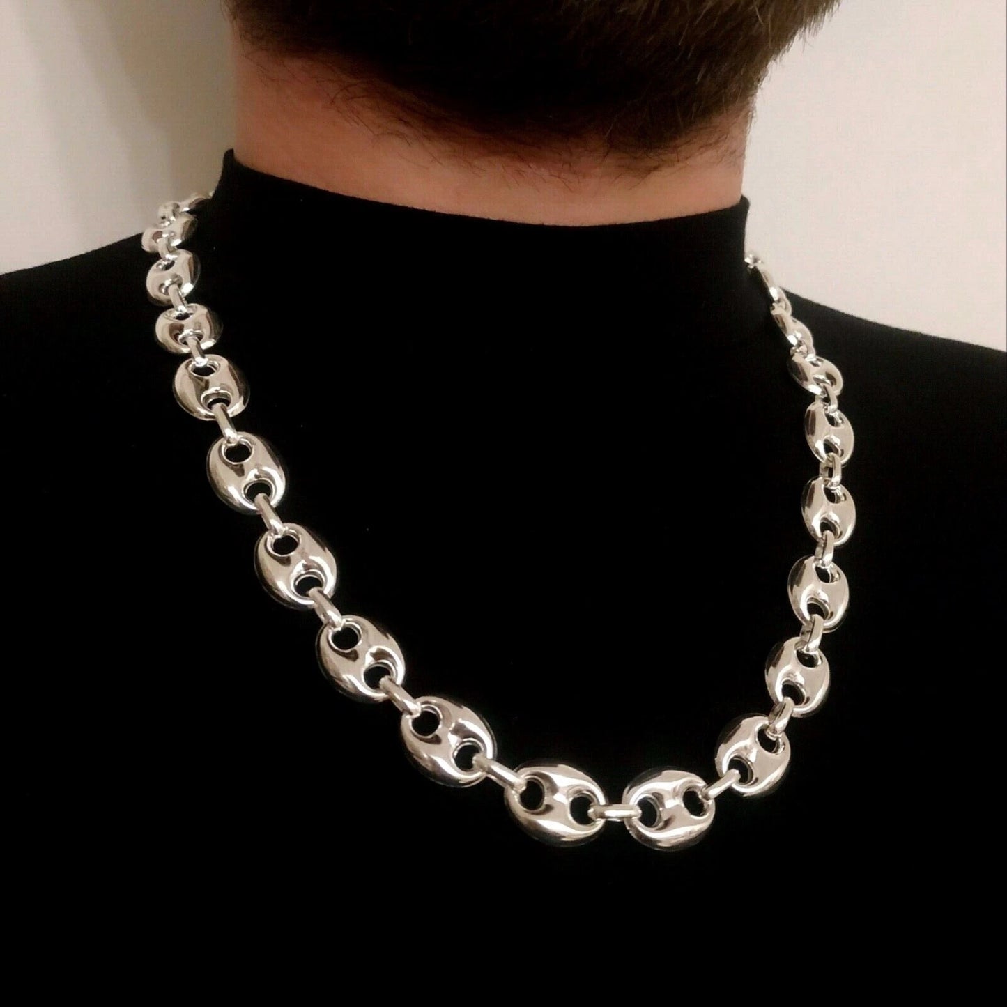 Mens Mariner Puffed Link Chain