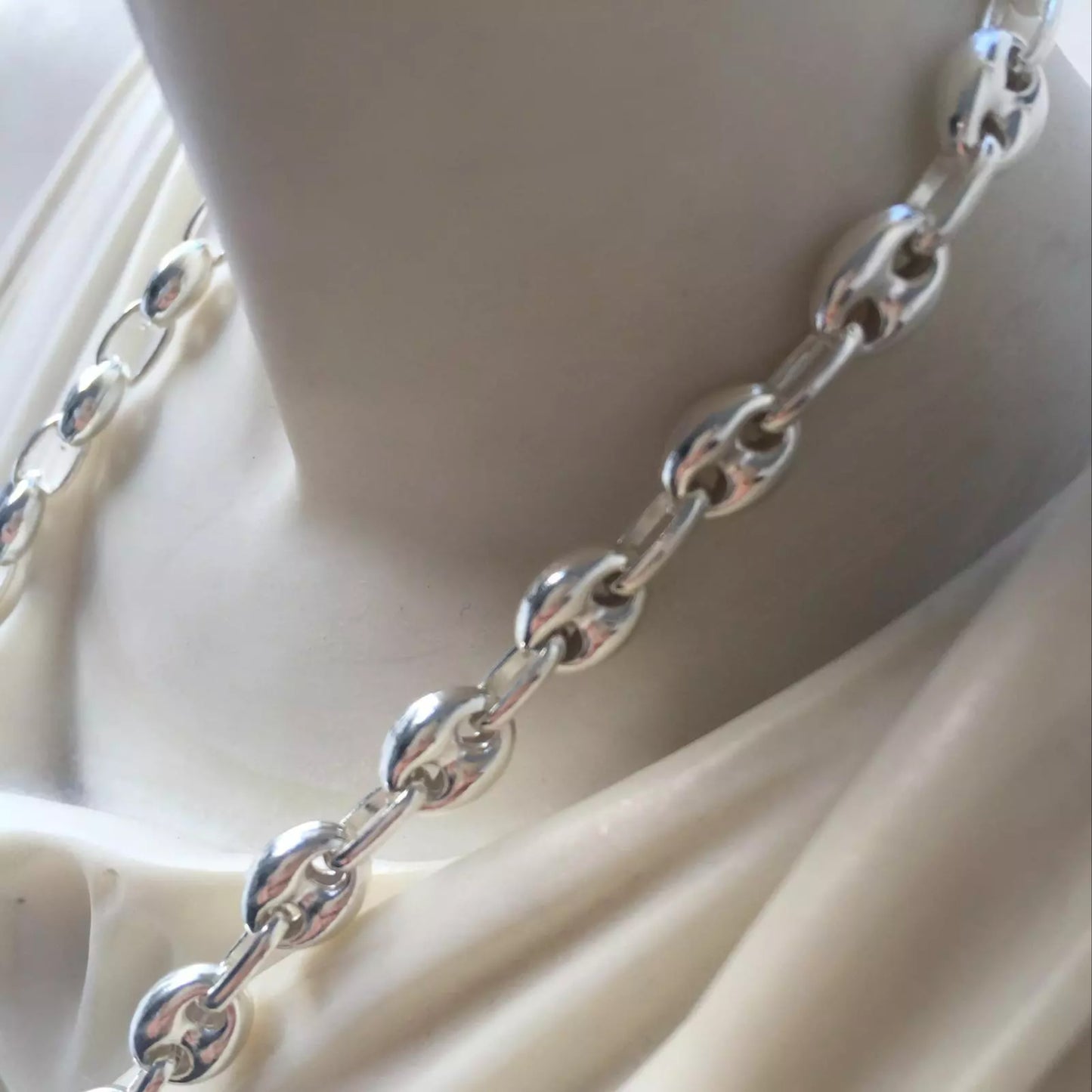 Mens Mariner Puffed Link Chain