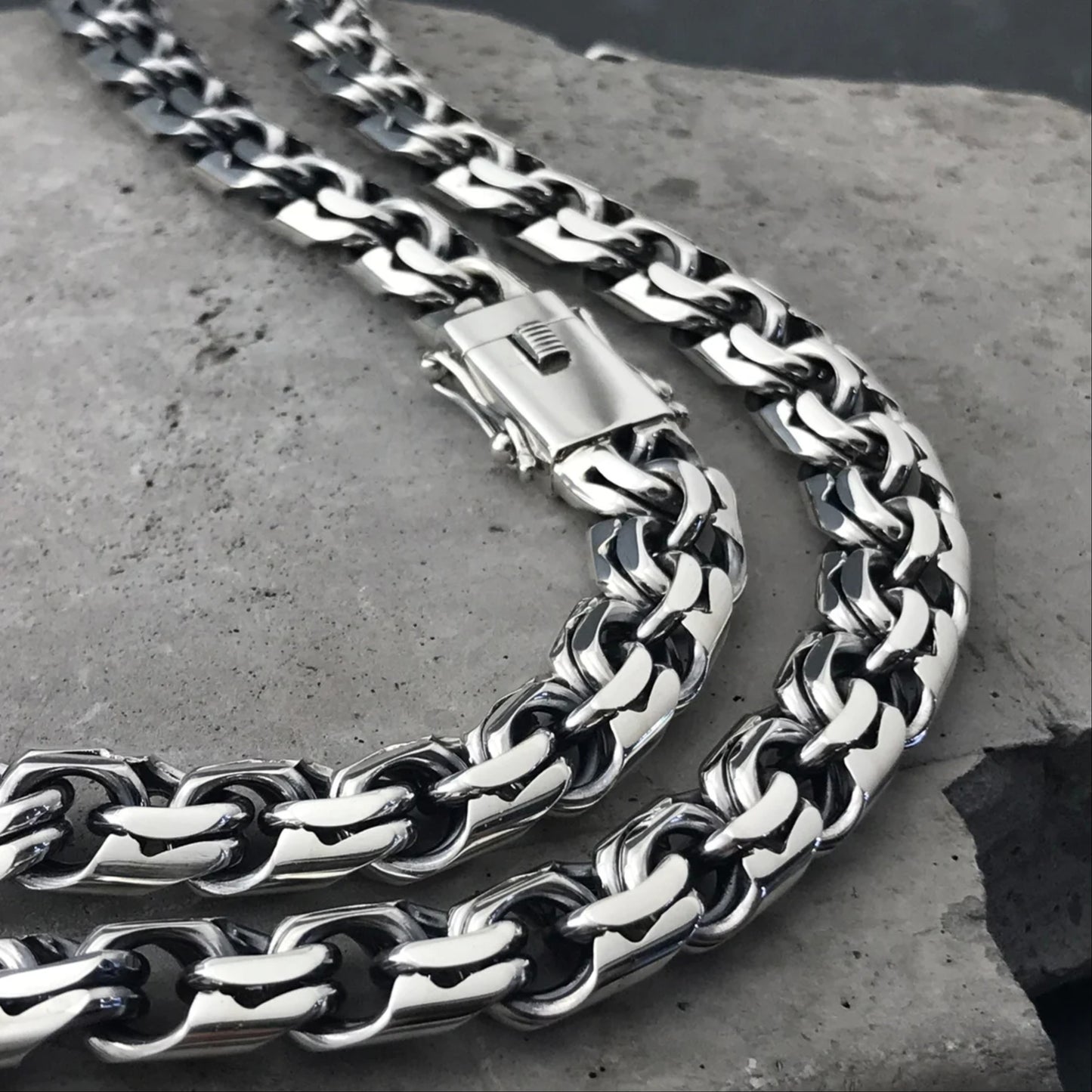 Mexican Garibaldi Link Mens Chain Necklace