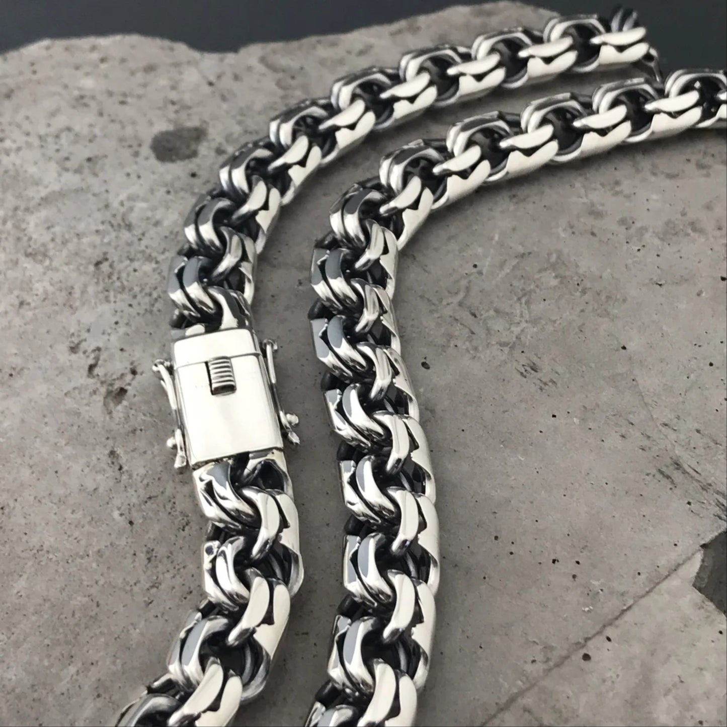 Mexican Garibaldi Link Mens Chain Necklace