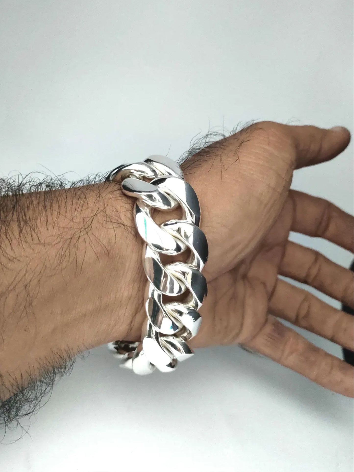 VERY BIG! Miami Cuban Link Bracelet x 27 mm Wide - Huge, Heavy Mens Design. Street Style - 925 Sterling Silver Jewelry Handmade From Bali