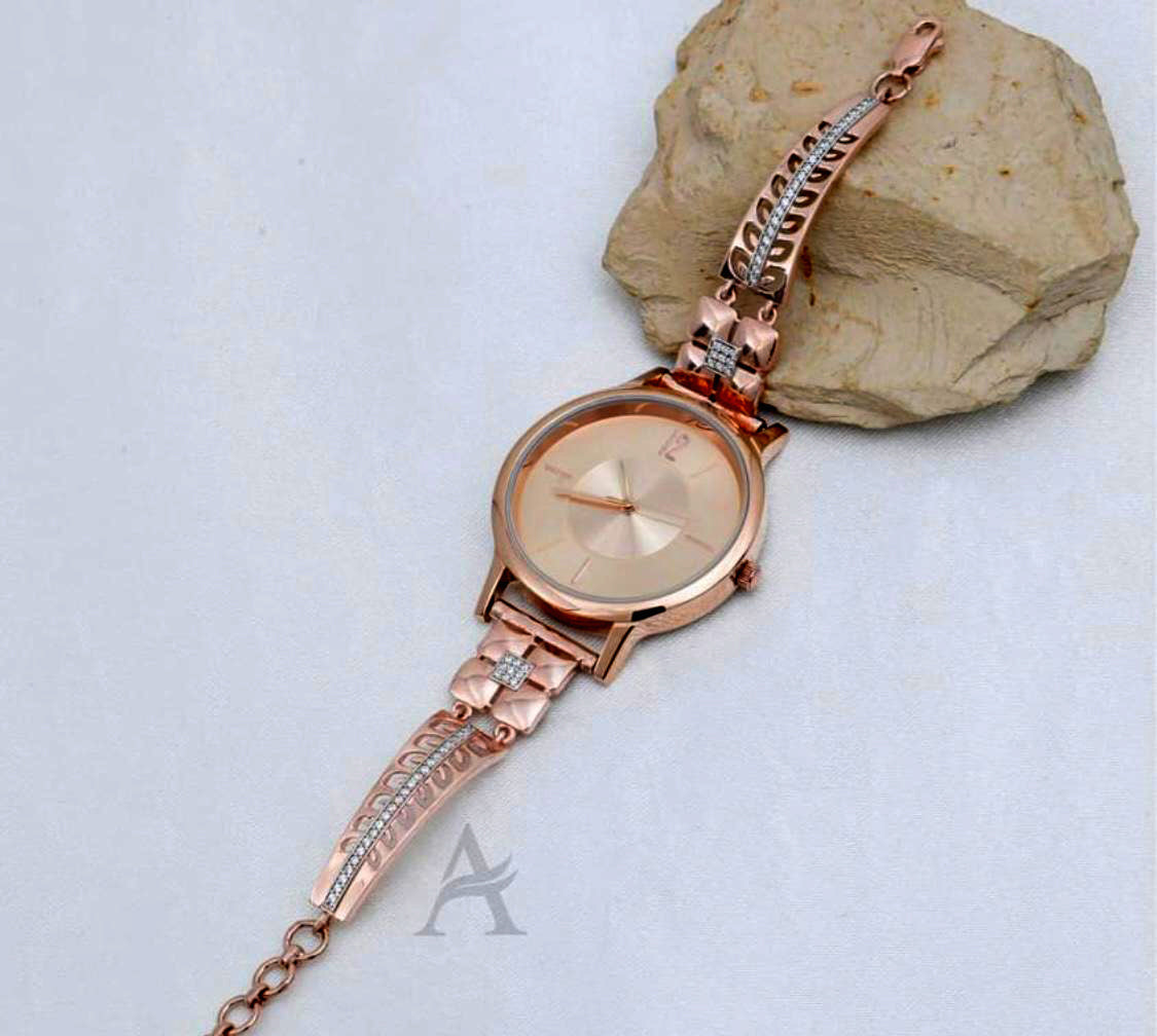 Rose Gold S925 Sterling Silver Watch RR89 โ CUBAN