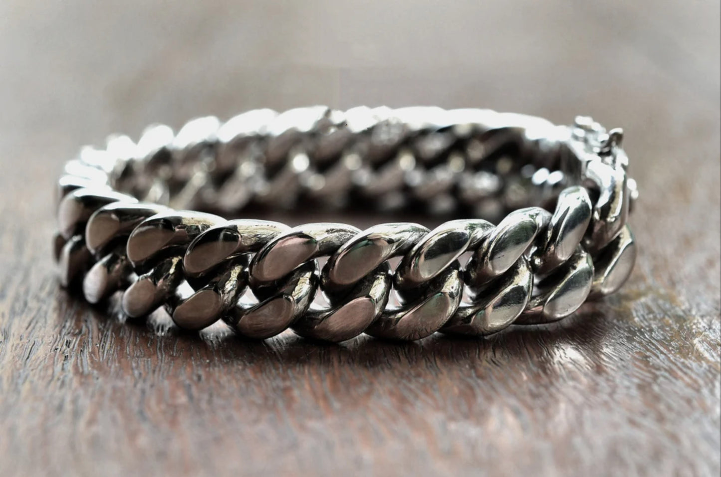 Real 925 Sterling Silver Cuban Link Bracelet for Men – Heavyweight, 8.5 Inch