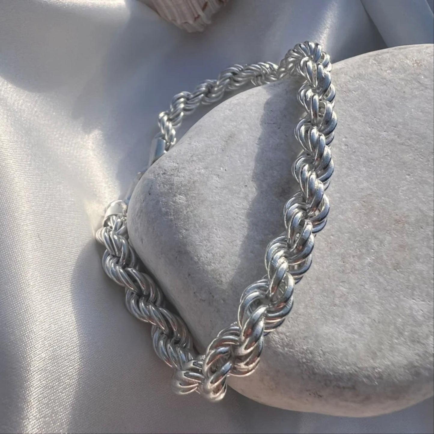 925 Silver Rope Bracelet Men