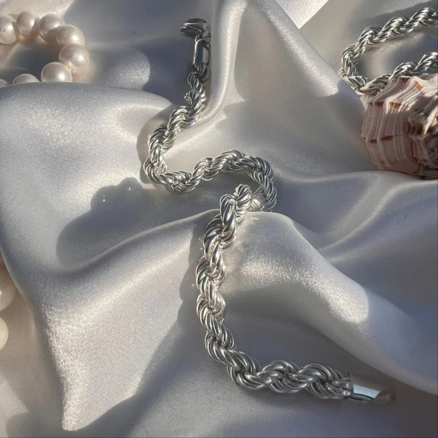 925 Silver Rope Bracelet Men