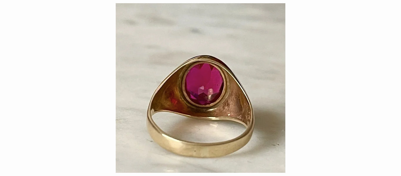 Ruby Gold Ring For Men
