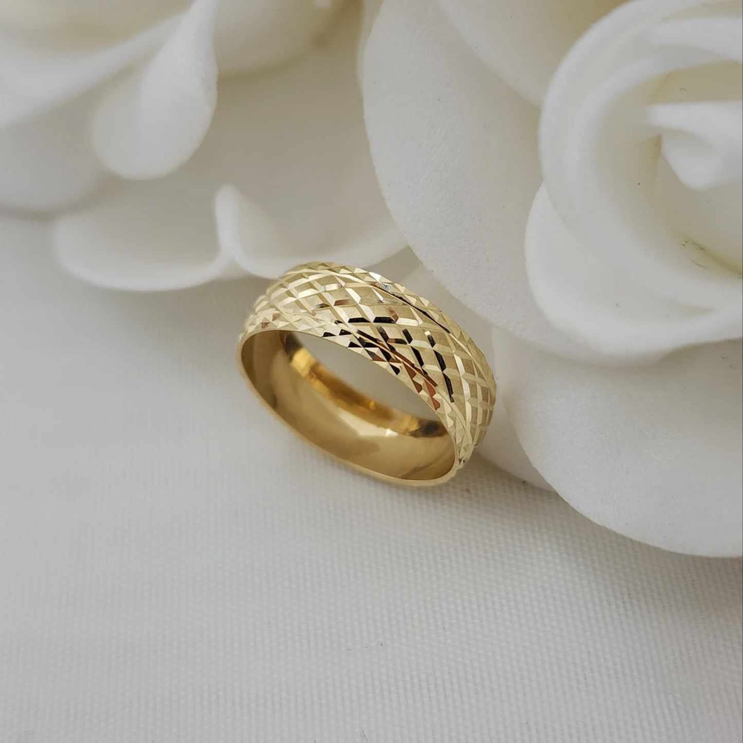 14k gold solid ring band mens