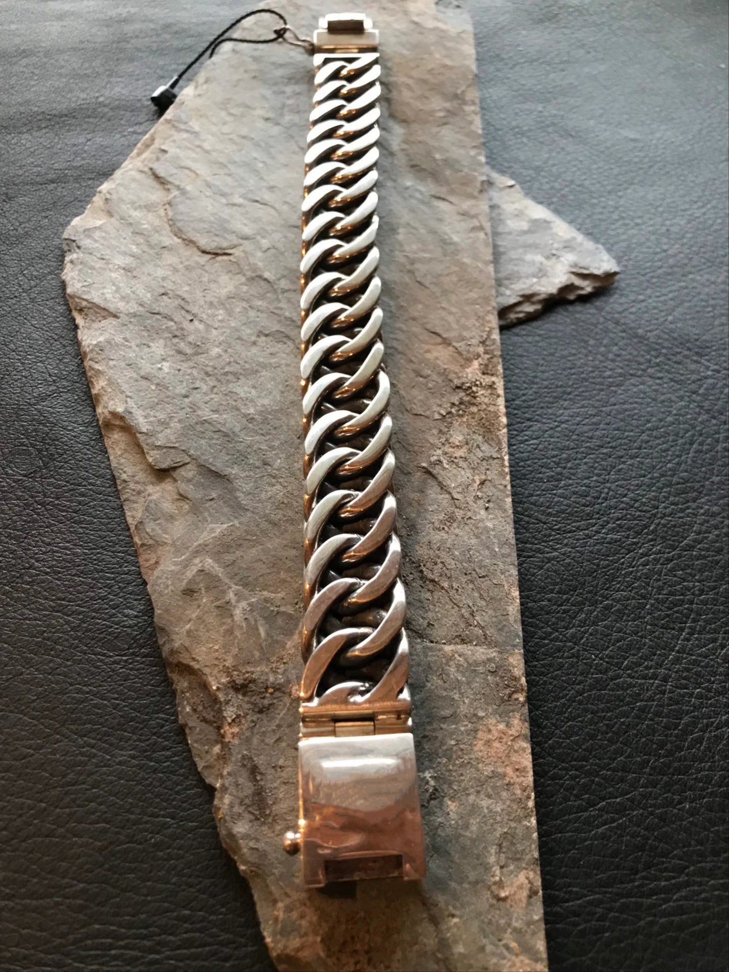 20mm Sterling Silver Cuban Link Bracelet