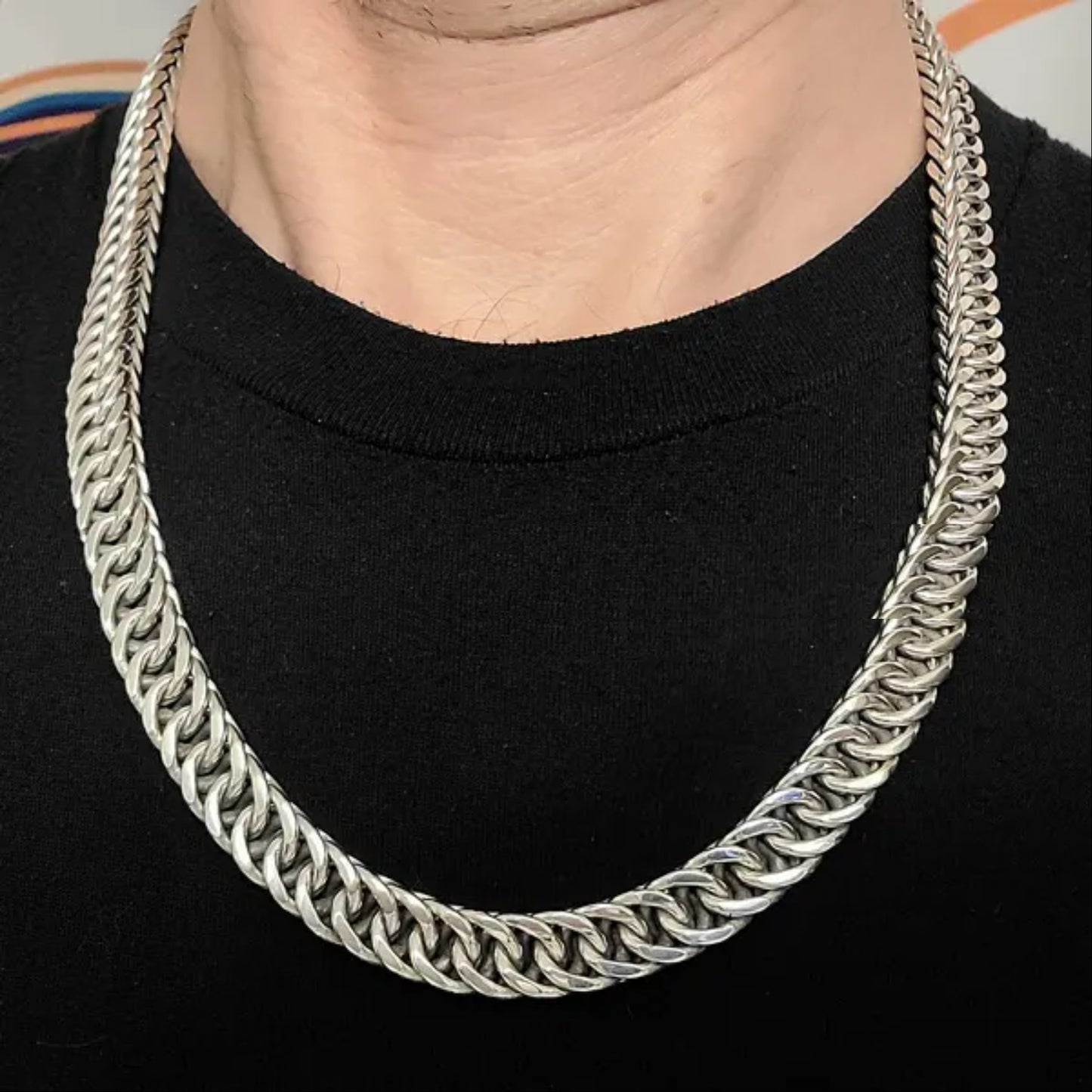 925 Sterling Silver Bali Chain for Men