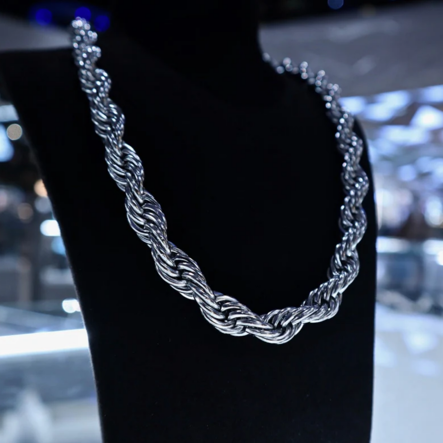 Silver Solid Jumbo Hip Hop Rope Chain 20mm x 30 inches long Rope Chain 8mm 9mm 10mm, Solid Gold Mexican Cuban Bracelet, Mens 999 Silver Pendant,