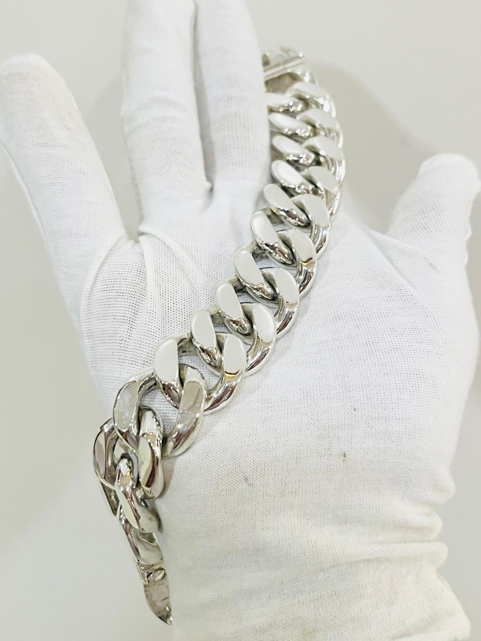 925 Sterling Silver Cuban Link Bracelet X 25mm
