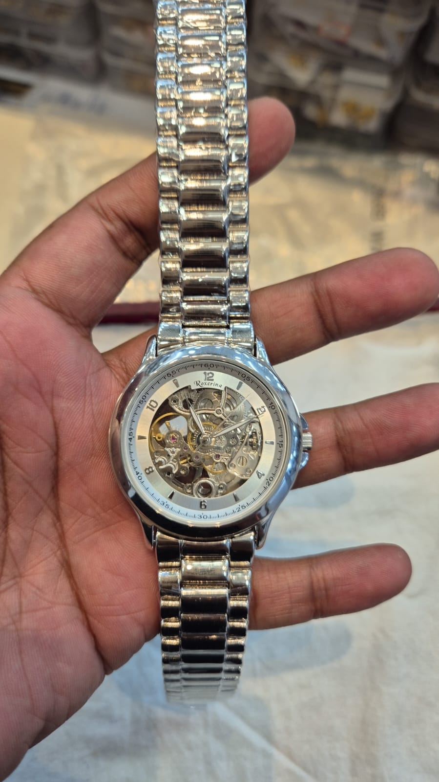 Mens 925 Sterling Silver Automatic wrist watch