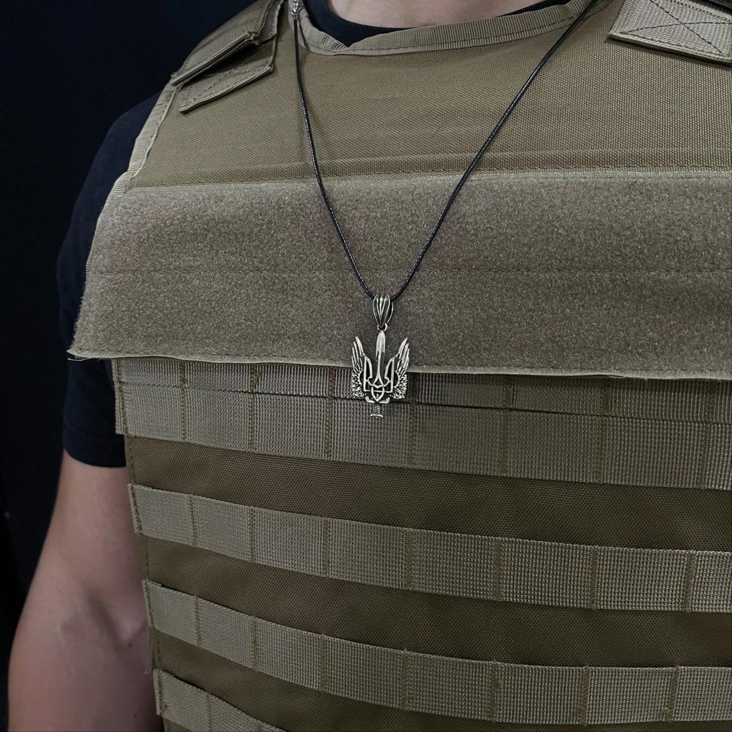 925 Silver Pendant Wings of Freedom - Army gift