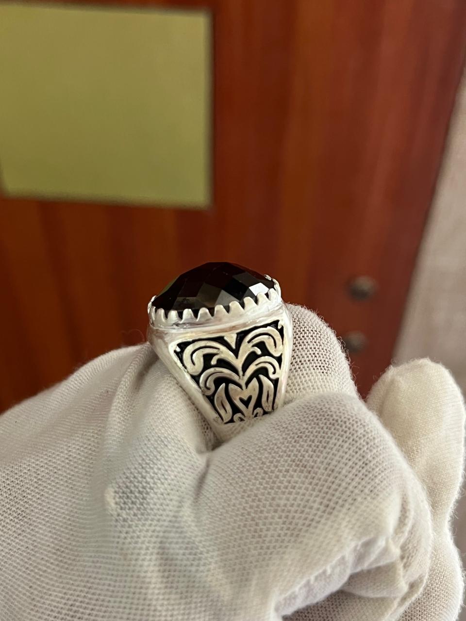 Schwarzer Silberring Herren