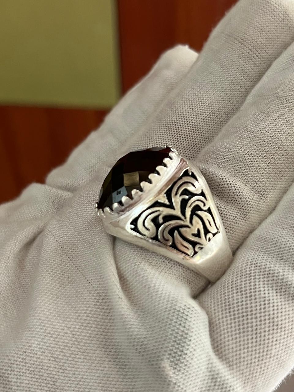 Schwarzer Silberring Herren