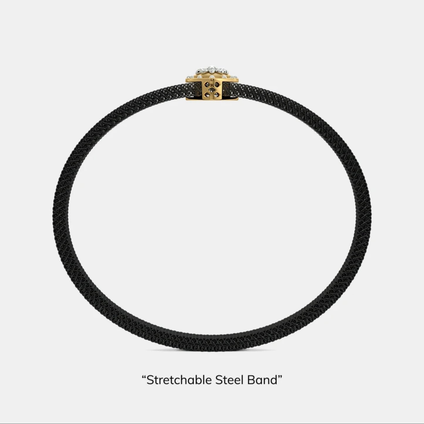 Orthodoxes Herrenarmband aus 18 Karat Echtgold mit 18 Karat Weißgoldbeschichtung