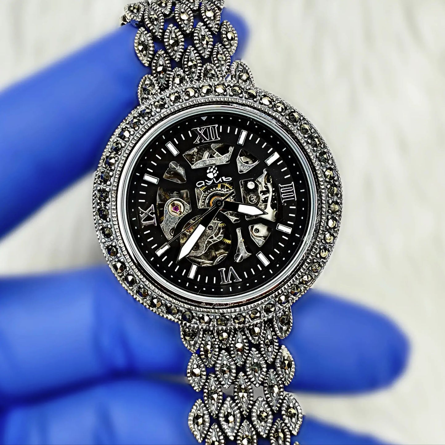 Watch 925 Silver Men Antique CU32A