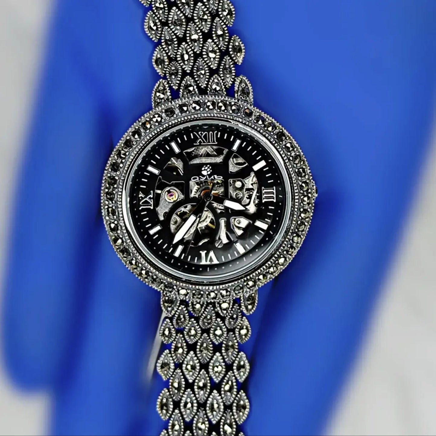 Watch 925 Silver Men Antique CU32A
