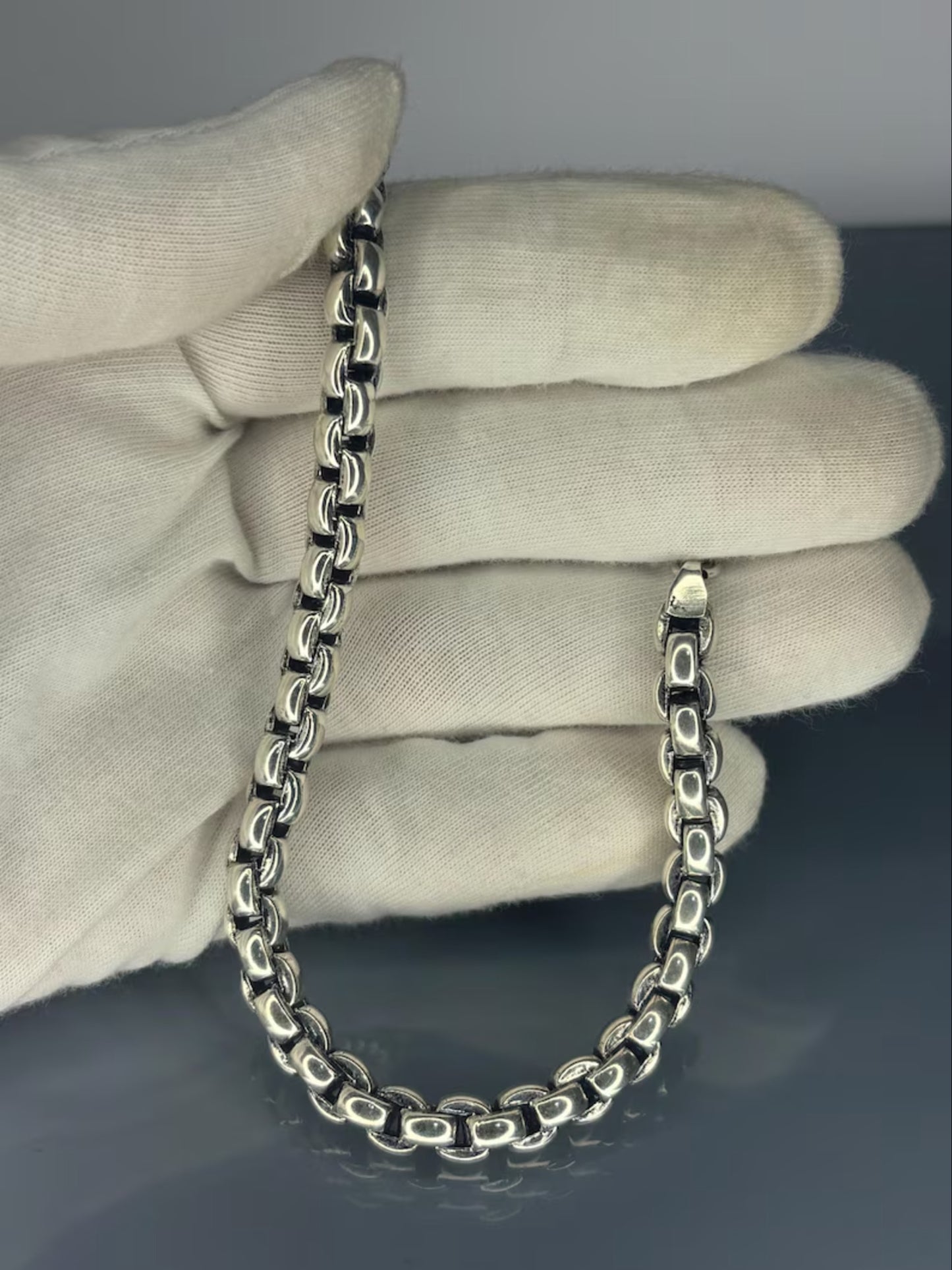 Men's Silver Braided Bracelet
