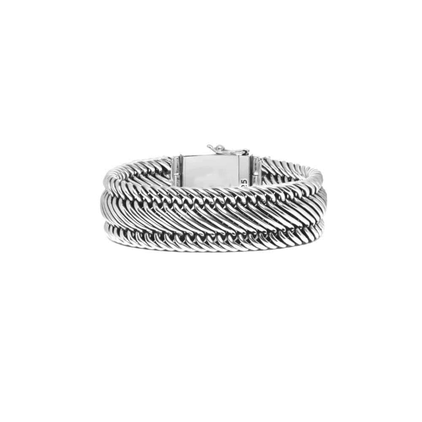 Silver Weave Bracelet - Heavy Silver Weave Bracelet - 8 inches- 925 Sterling Silver