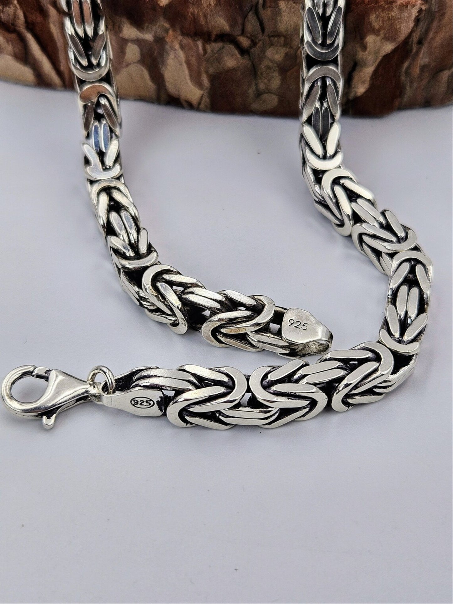 Heavy Silver Mens Chain - Byzantine Chain