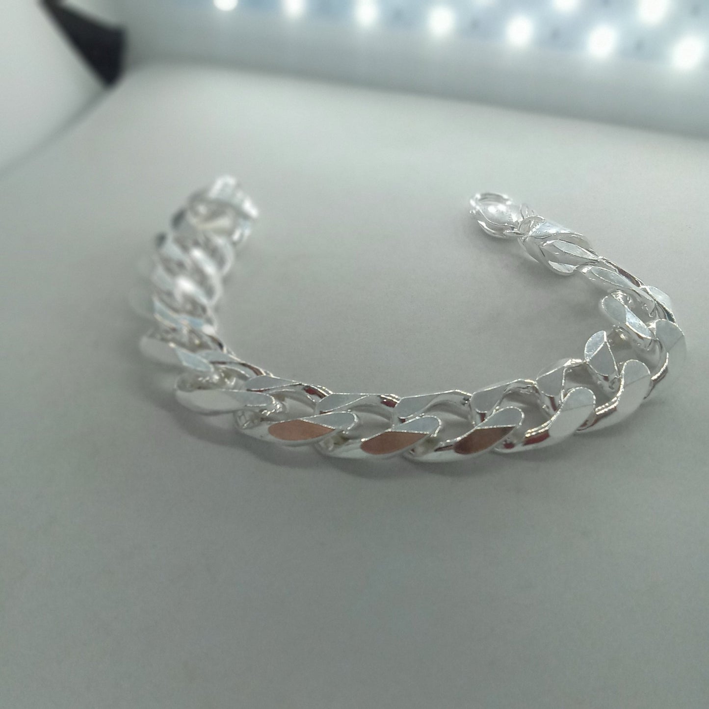 C097 Cuban curb bracelet 925 silver - CUBAN