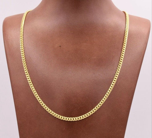 14k Gold Curb Link Chain Necklace