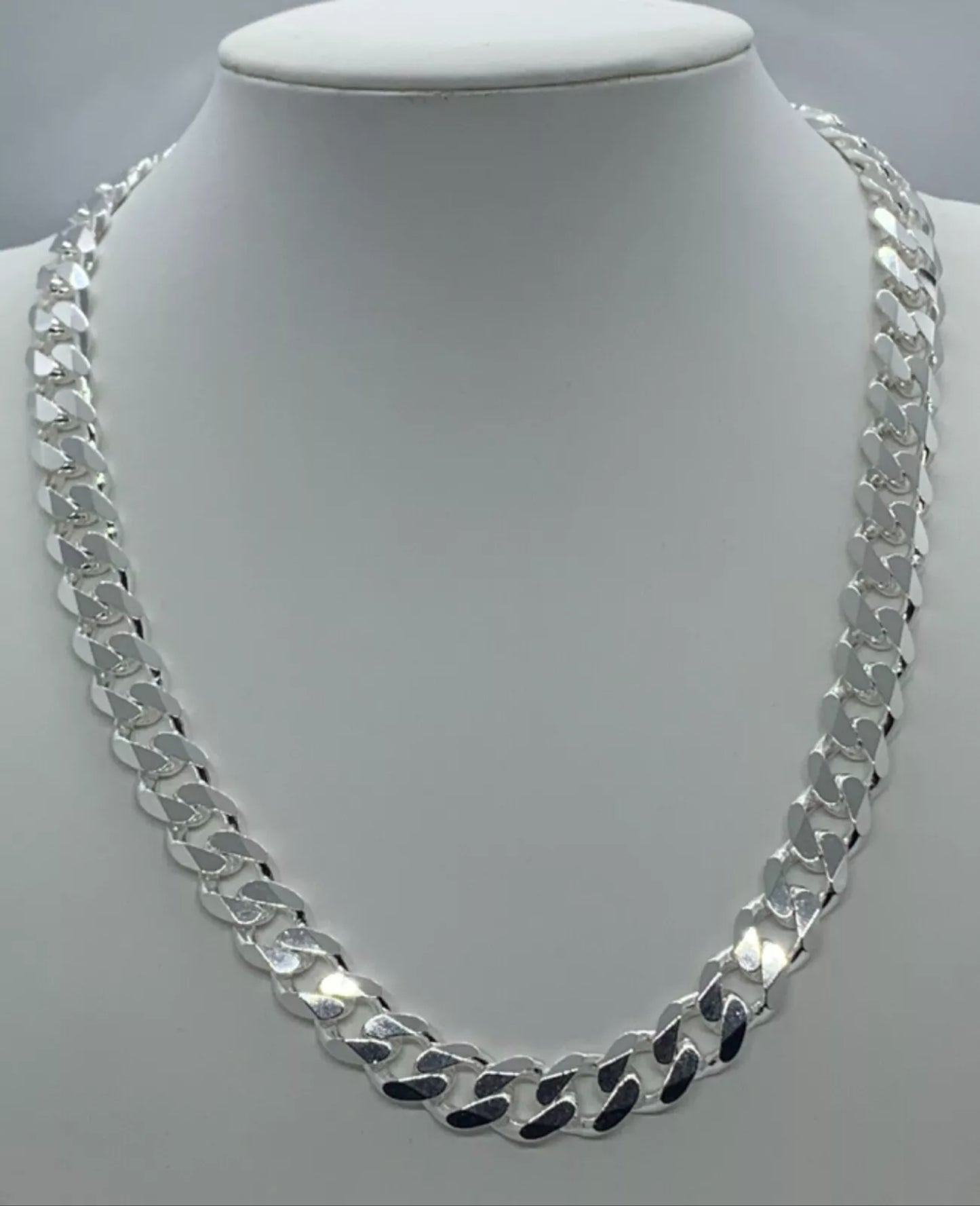 Heavy Silver Chain - Miami Curb Link Chain Necklace 12mm