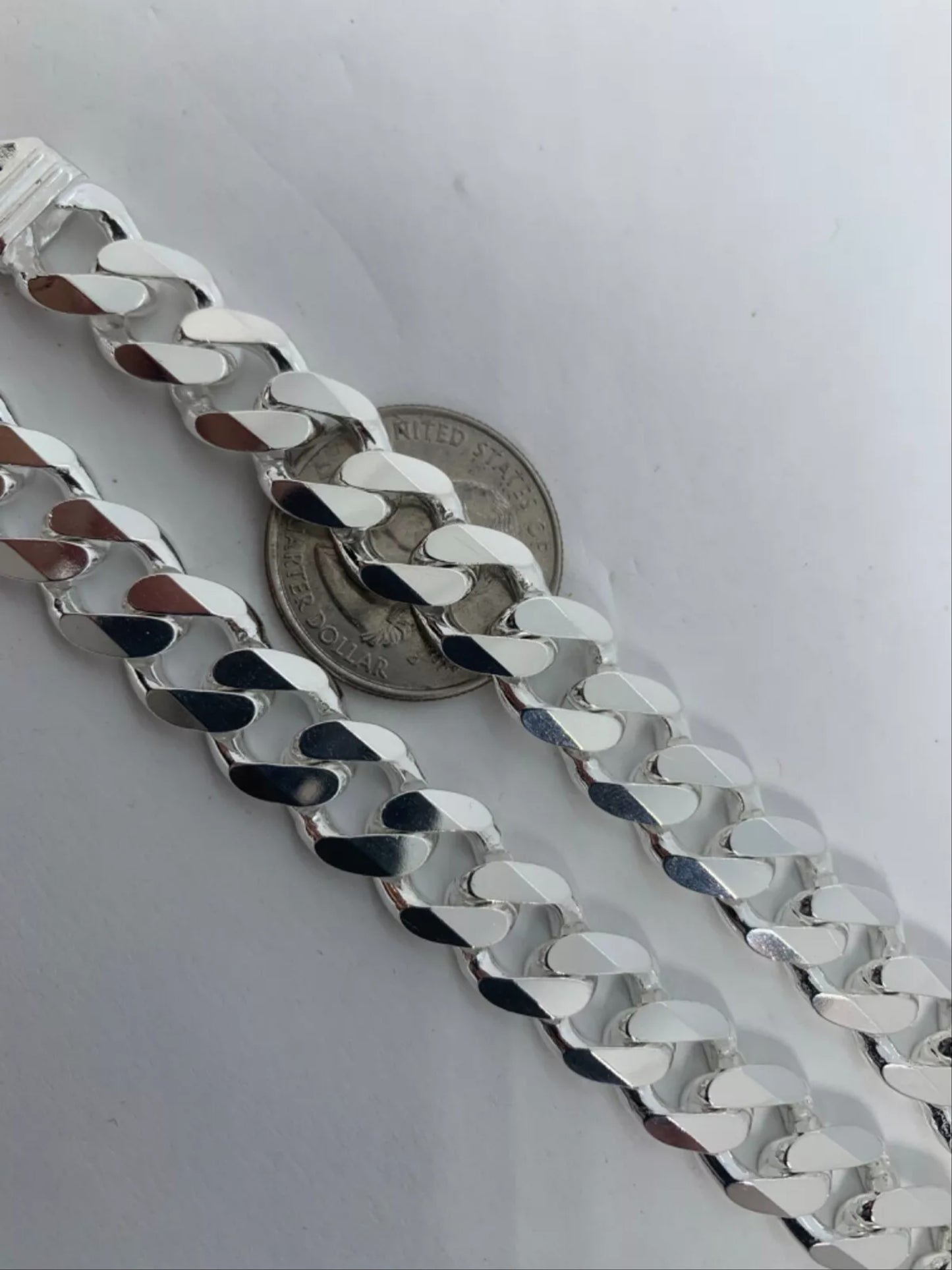 Heavy Silver Chain - Miami Curb Link Chain Necklace 12mm