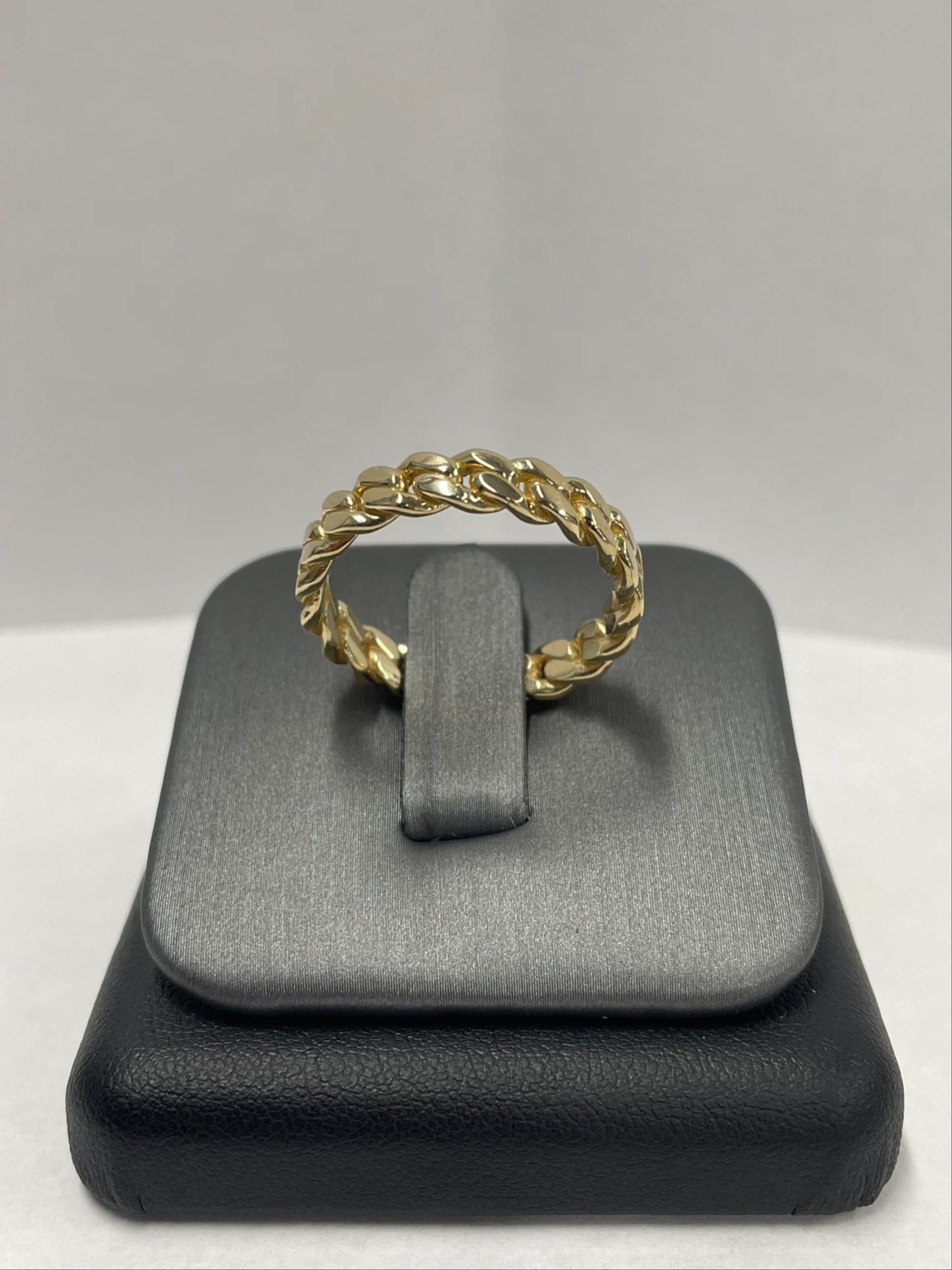 cuban link ring 14k gold