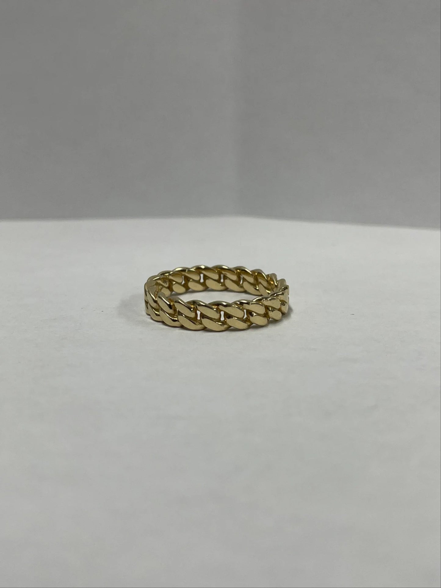 cuban link ring 14k gold