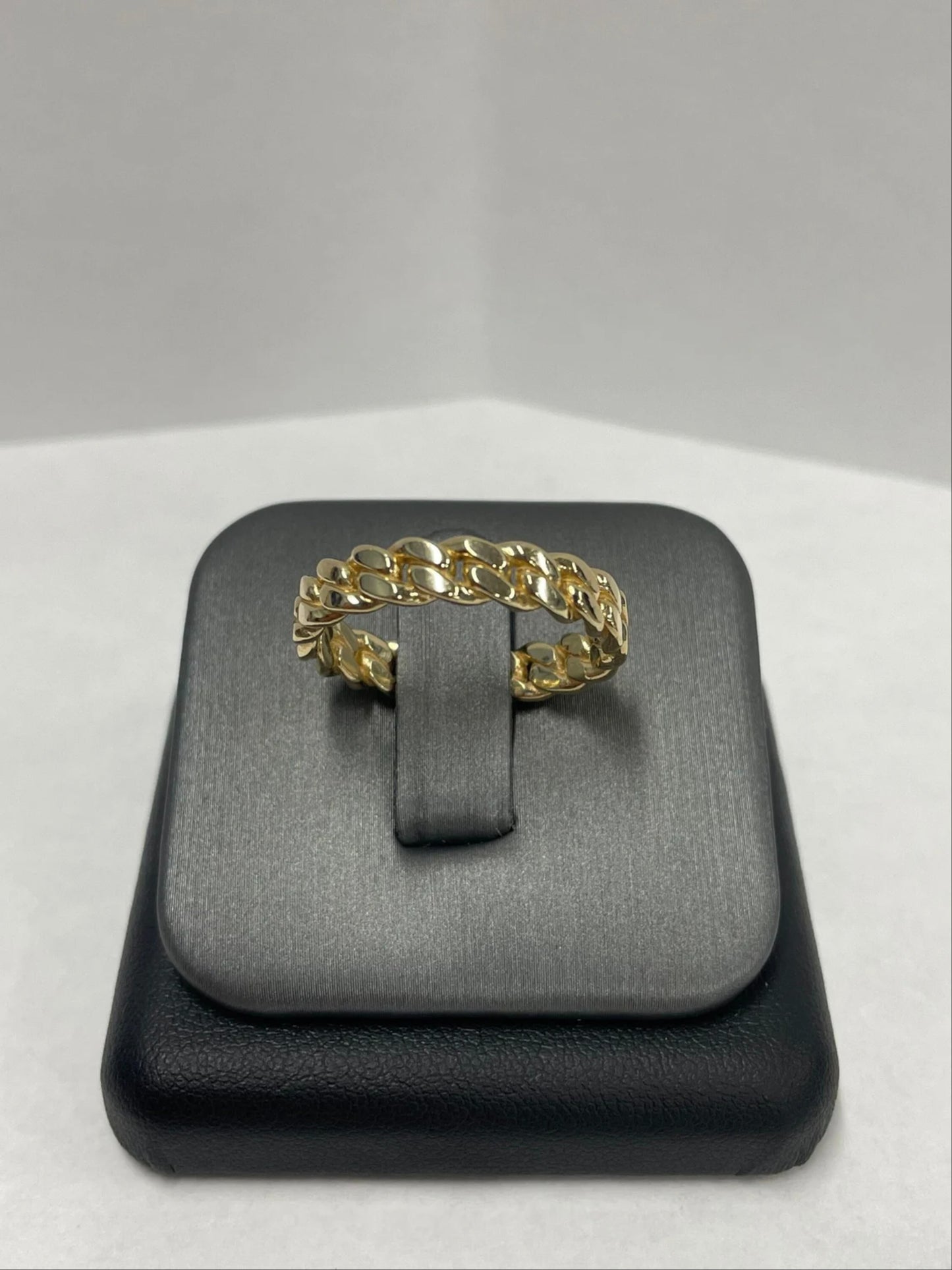 cuban link ring 14k gold