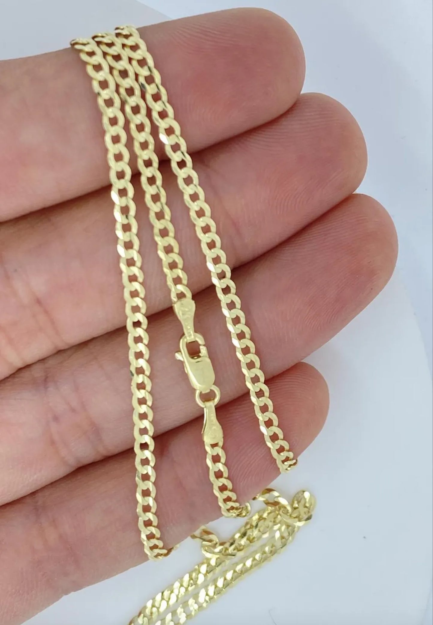 14k Gold Curb Link Chain Necklace