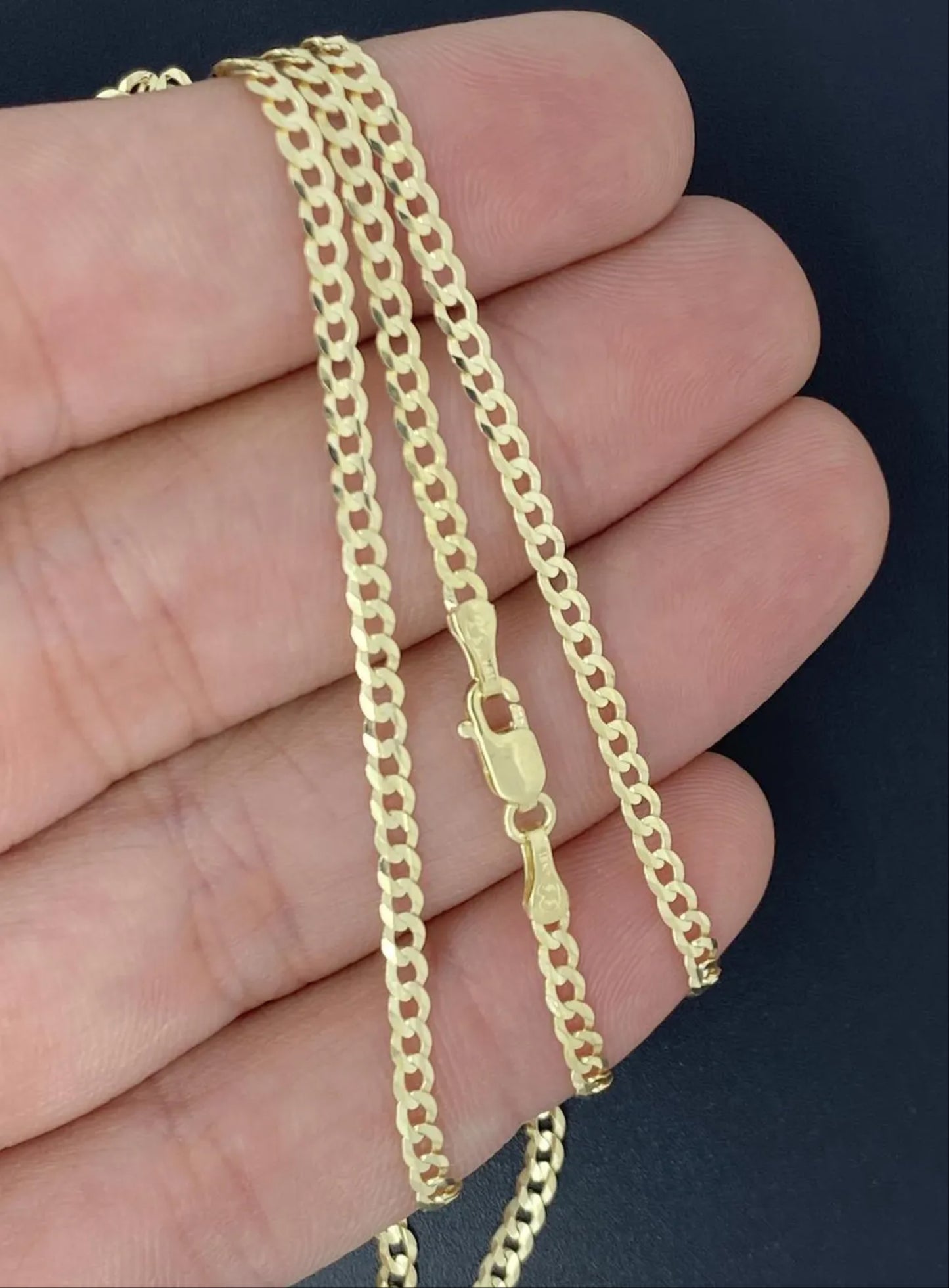14k Gold Curb Link Chain Necklace