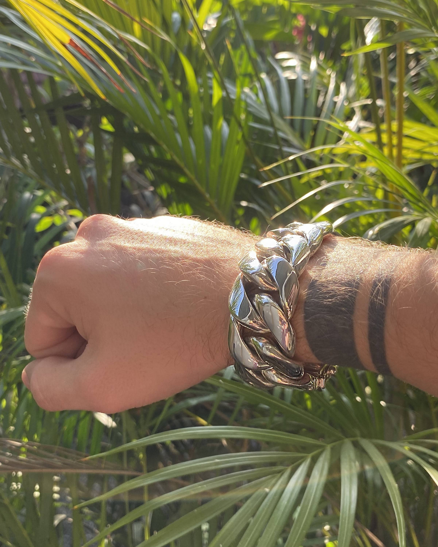 Men's Heavy Cuban Curb Link Chain - Big Chunky Bracelet