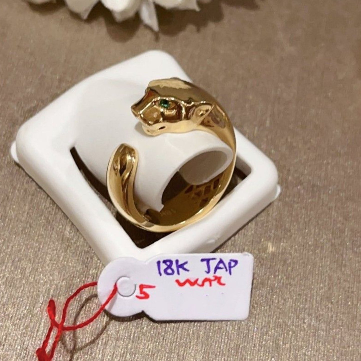Panther Gold Ring*18K Delicate Solid Gold Ring For Women Wedding Jewelry*Panther Ring For Mother Anniversary Gift
