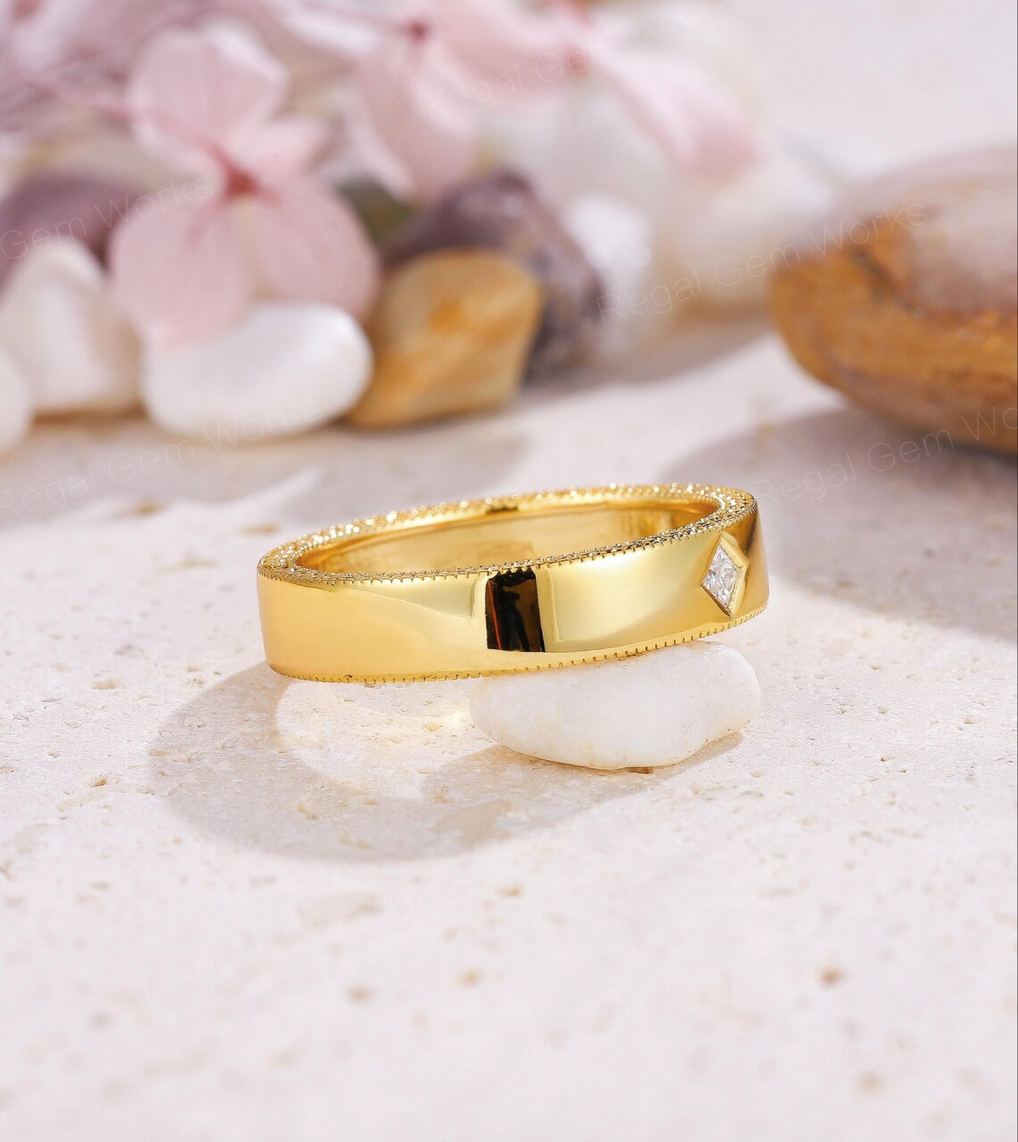 Diamond 14k Gold Ring Men