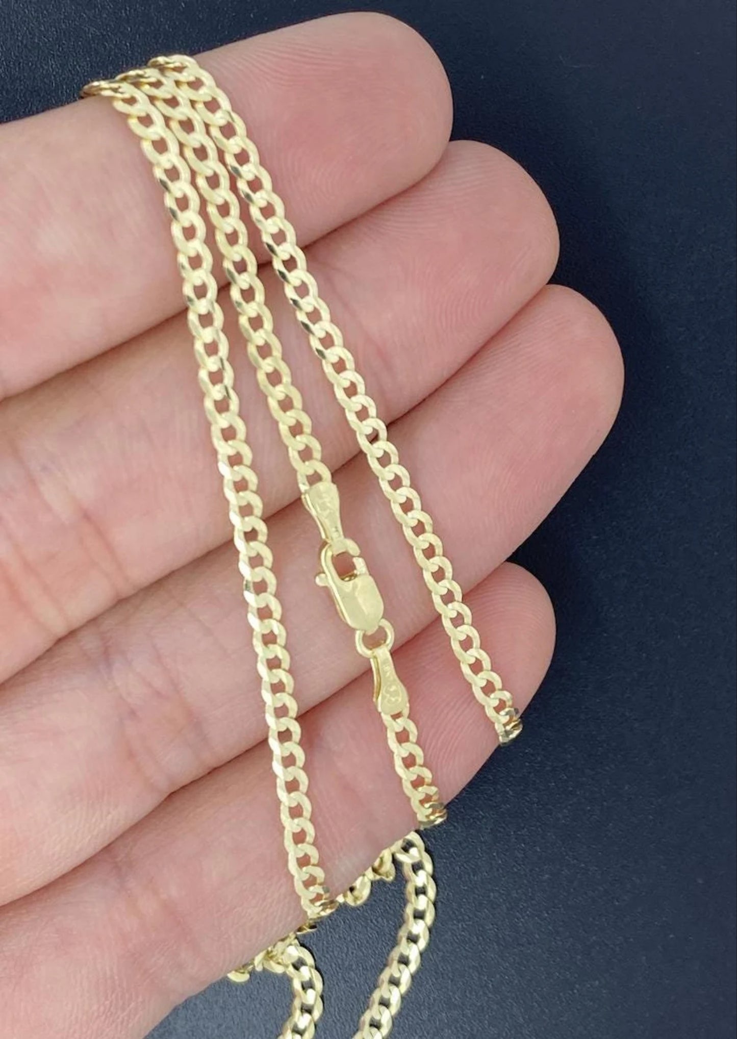 14k Gold Curb Link Chain Necklace