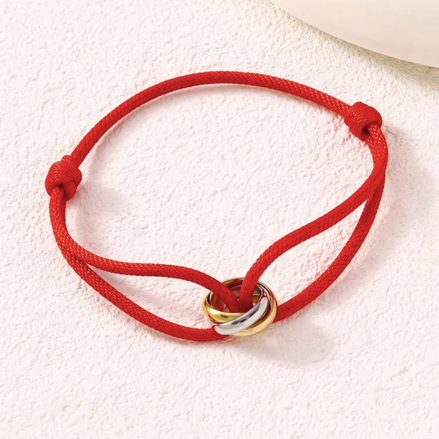 Men's Real Solid Gold 18k Charm Adjustable Cord Bracelet