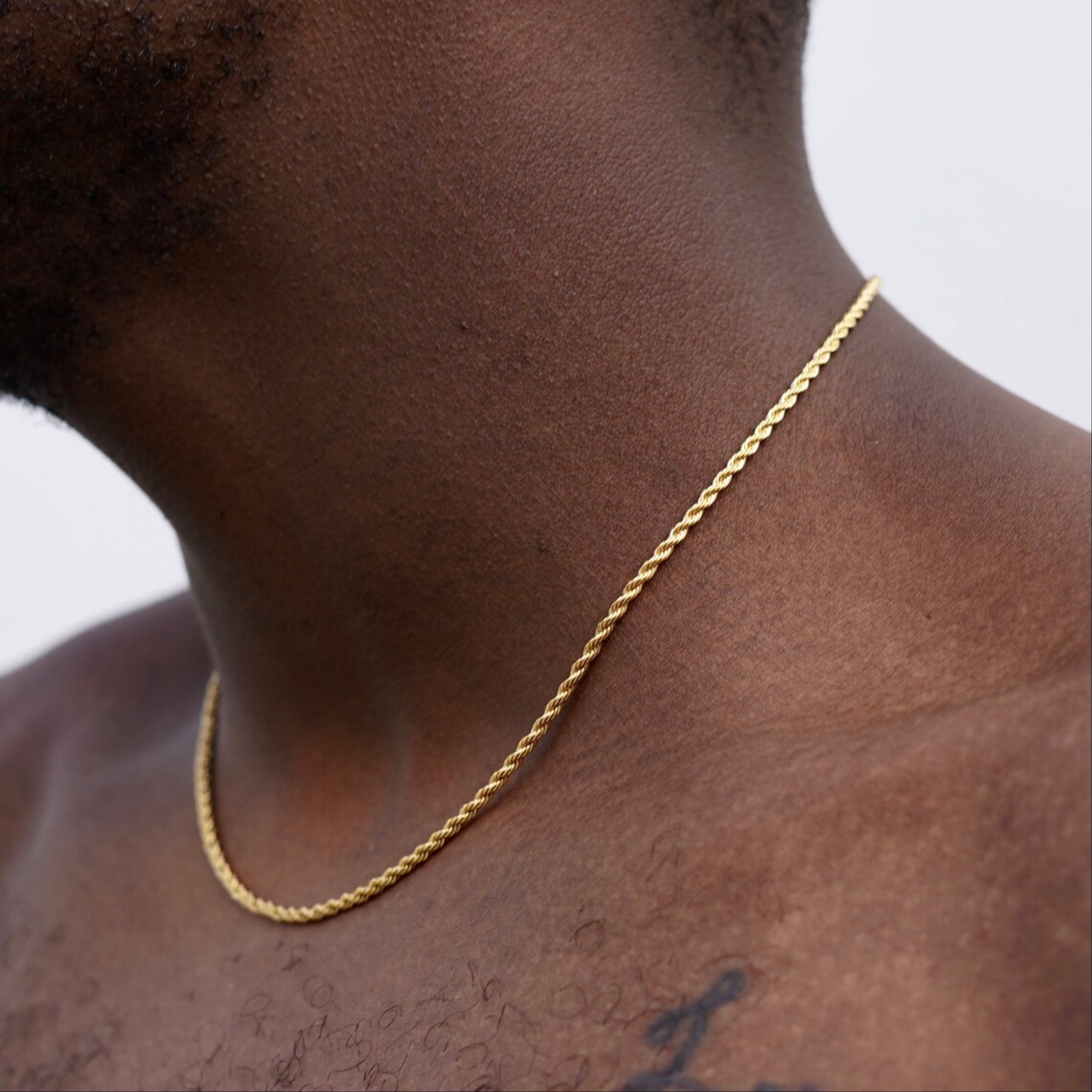 Men's 14K Gold Rope Chain