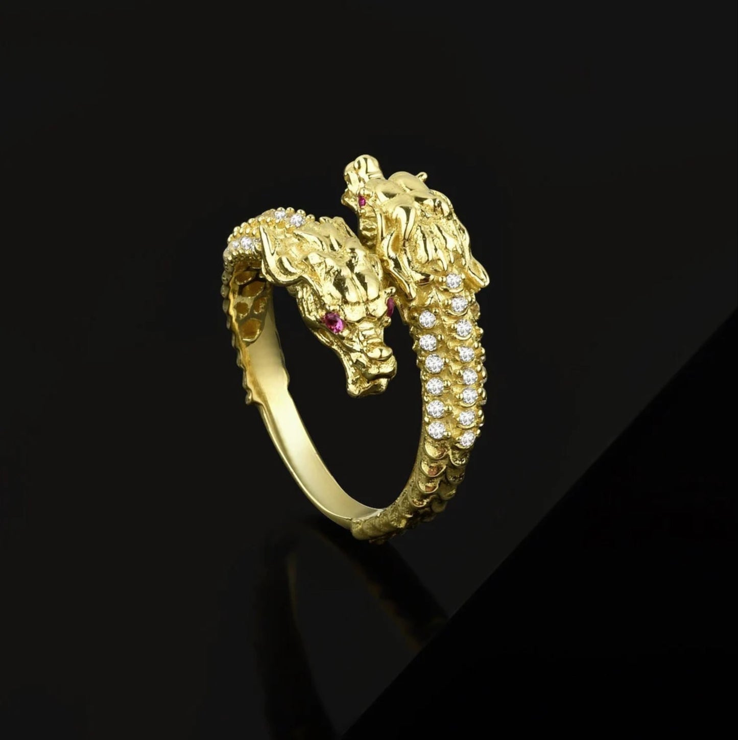 Dragon Men Ring 18k Gold