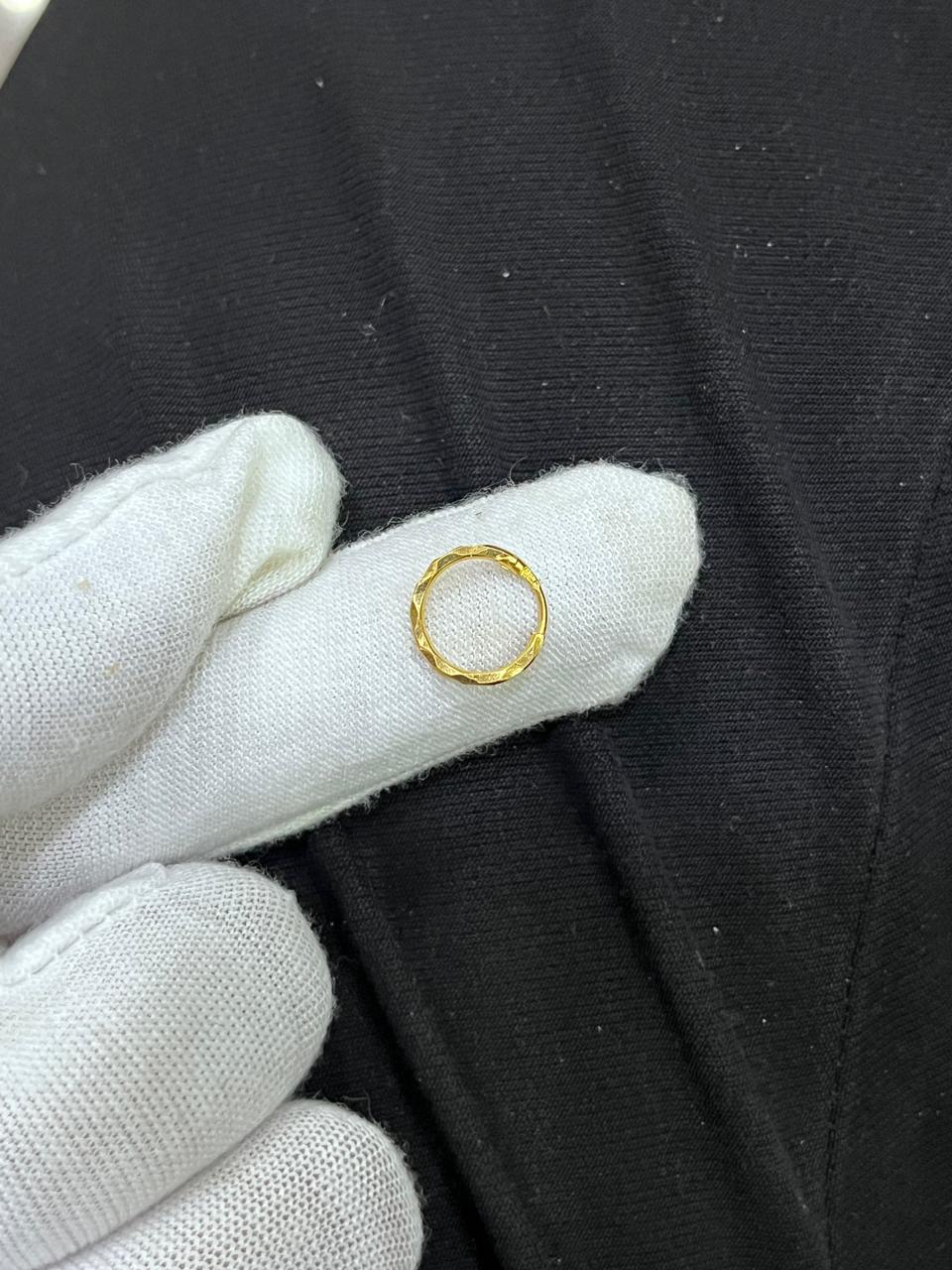 gold hoop earrings Diamond cut