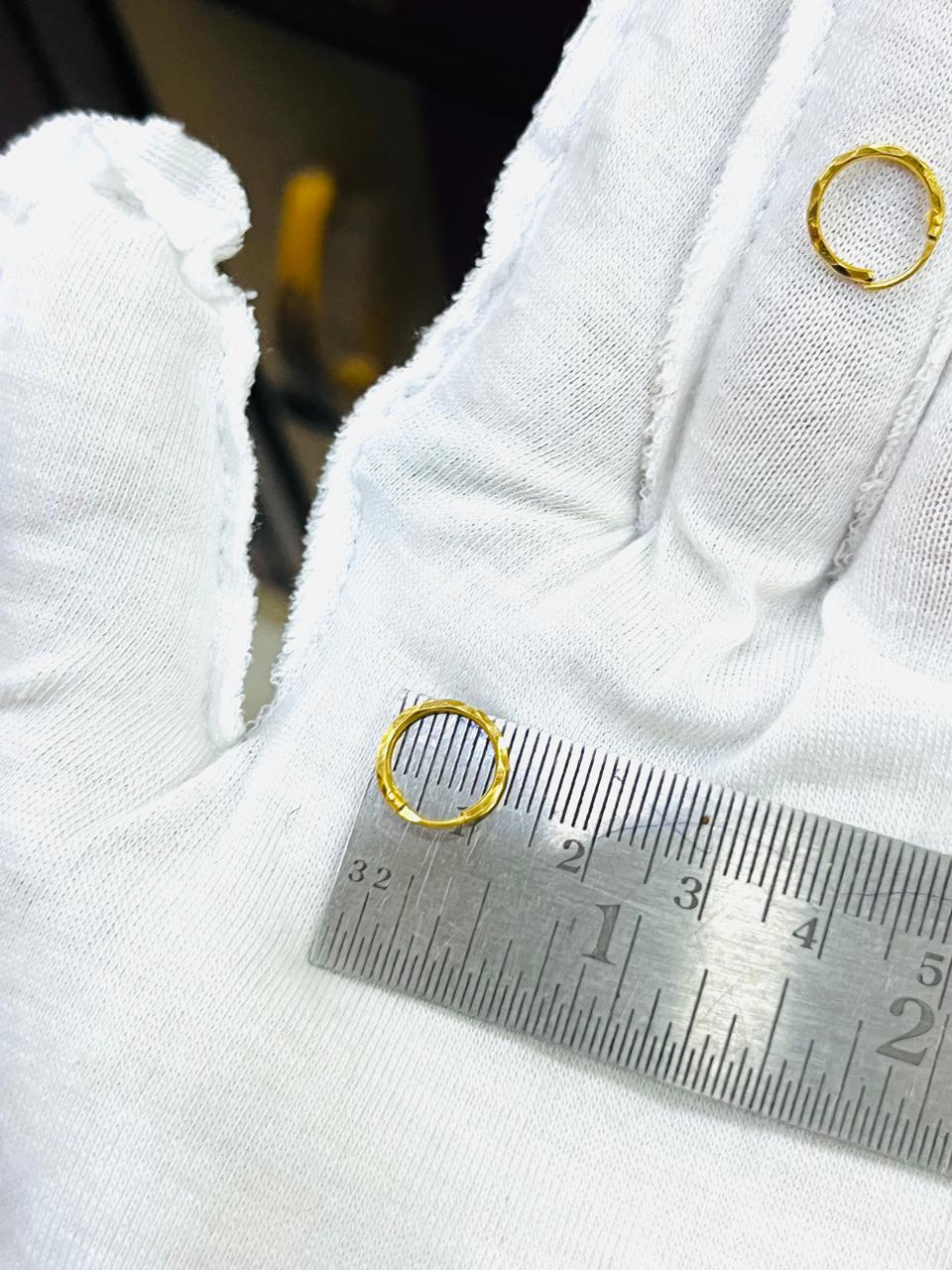 Mens Earrings - 18K Gold Mens Hoop Earring 10mm - Tiny Huggie Earrings For Men in Gold - Simple Hoop Earrings Mens Christmas Jewelry Gift-Diamond Cut