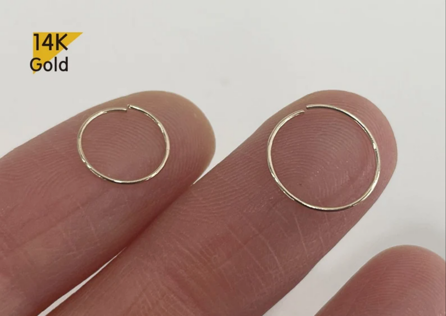 18K Gold Nose Hoop