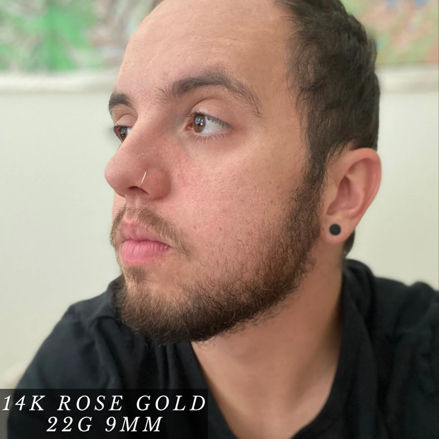 18K Gold Nose Hoop