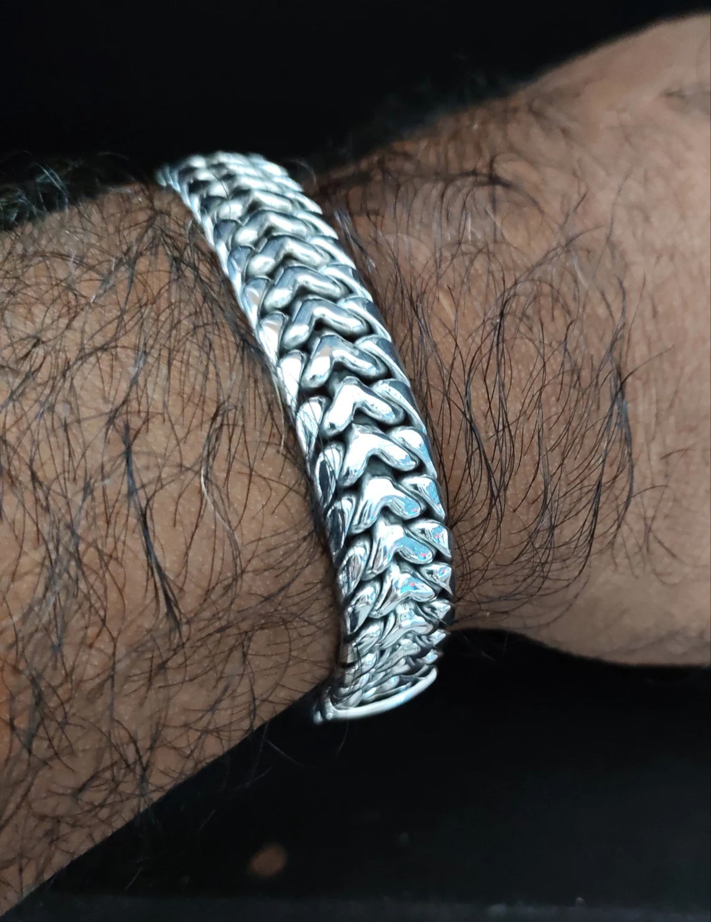 Luxury Men’s Heavy Curb Chain Bracelet – Real 925 Silver